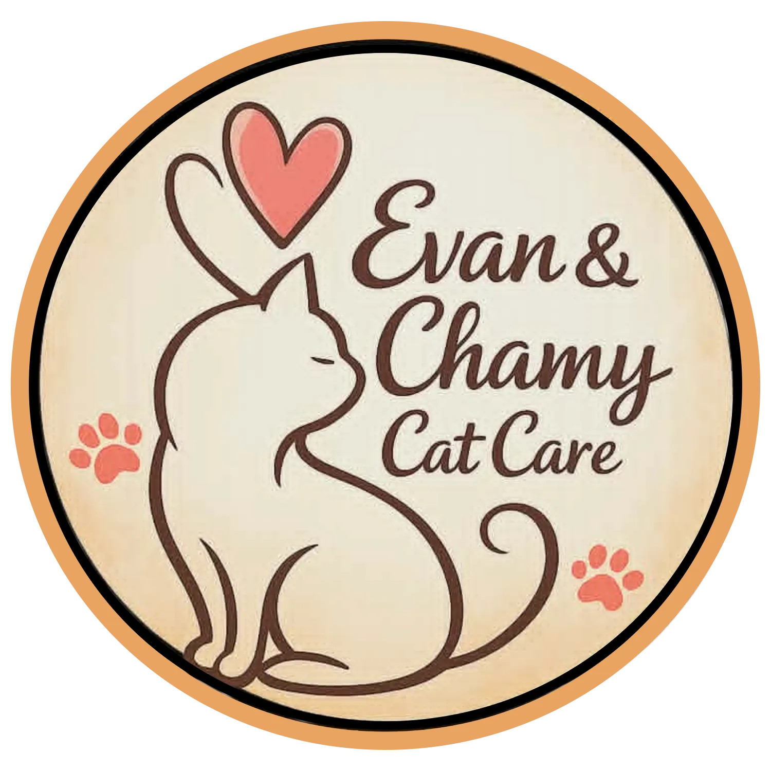 Evan & Chamy Cat Care Logo